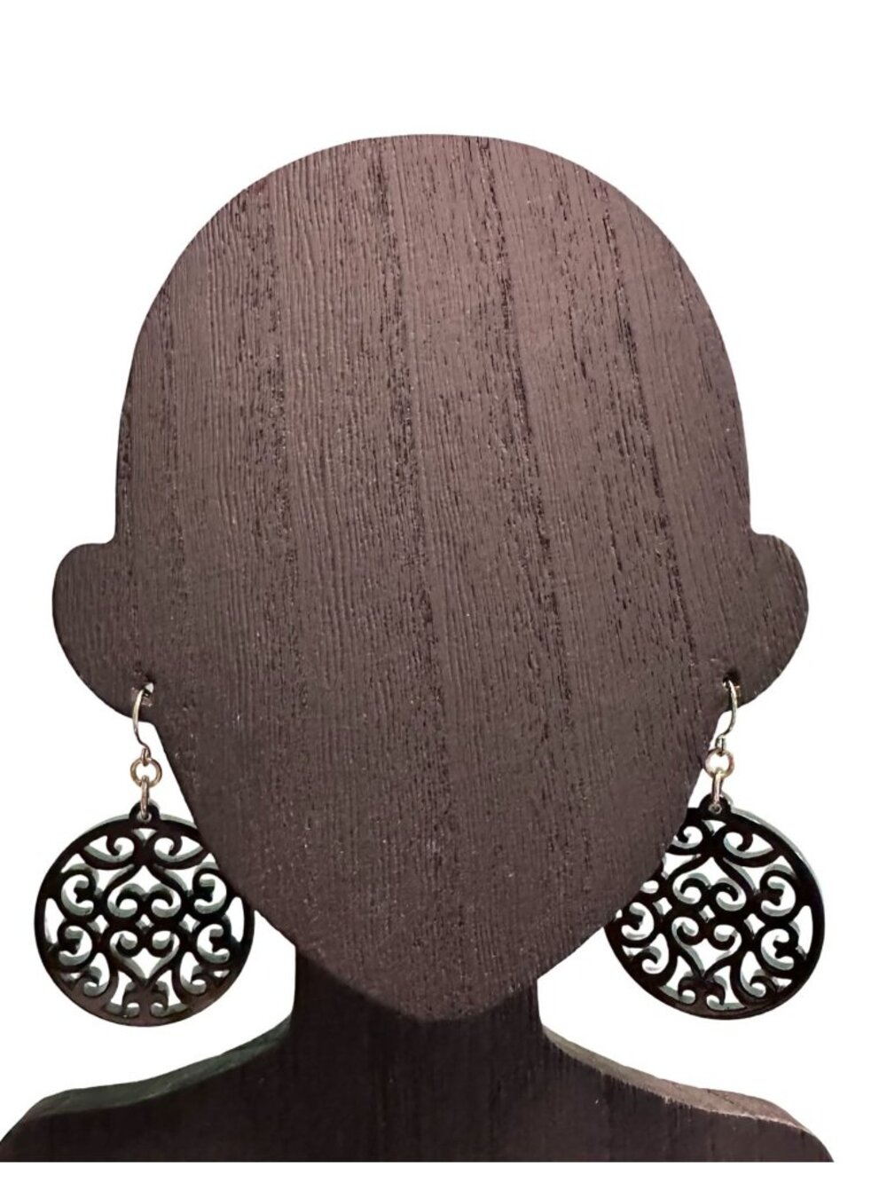 Laser Cut Dangle Earrings by Stuffology Boutique Black New